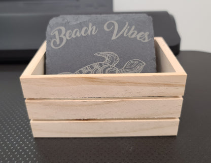 Beach Theme Slate Coasters